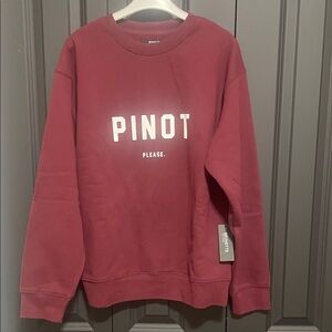 Brunette The Label Pinot Please Sweatshirt - Burgundy